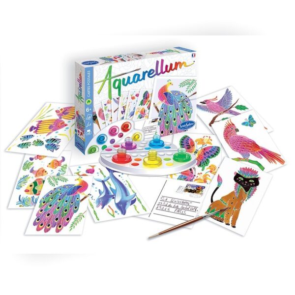 AQUARELLUM CARTES POSTALES ANIMAUX