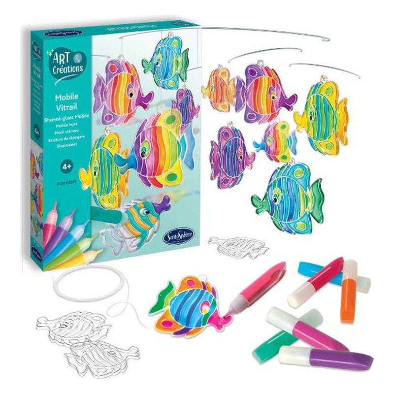 ART & CREATIONS - MOBILE VITRAIL - POISSONS – Image 2