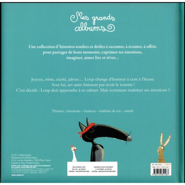 Mes grands albums - LE LOUP QUI APPRIVOISAIT SES ÉMOTIONS (Grand format)