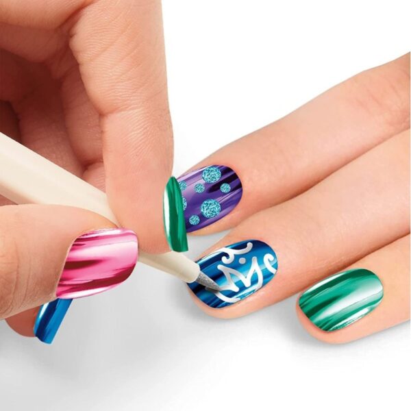 Shimmer 'n Sparkle - Metallic Rainbow Nail Art