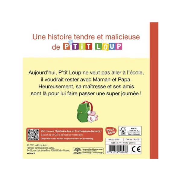 Mes p'tits loups albums -P'tit Loup ne veut pas aller à l'école