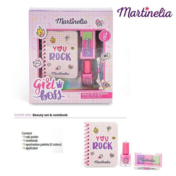 MARTINELIA SUPER GIRL NOTEBOOK & BEAUTY SET