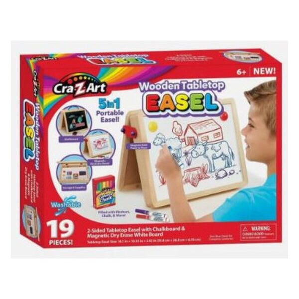 Two-Sided Tabletop Wooden Easel - 19 pcs