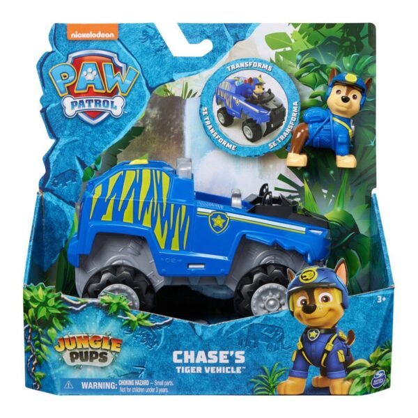 VEHICULE + FIGURINE CHASE JUNGLE PUPS La Pat' Patrouille