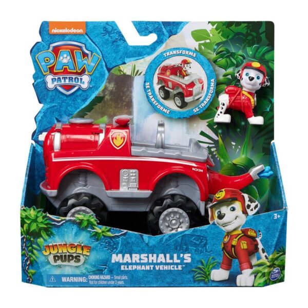 VEHICULE + FIGURINE MARCUS JUNGLE PUPS La Pat' Patrouille