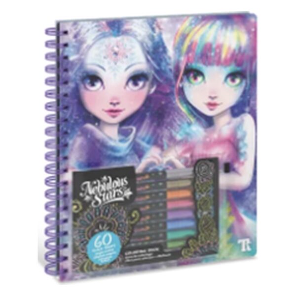 Livre de coloriage à pages noires Iceana & Isadora - Stylos gel à encre métalisée