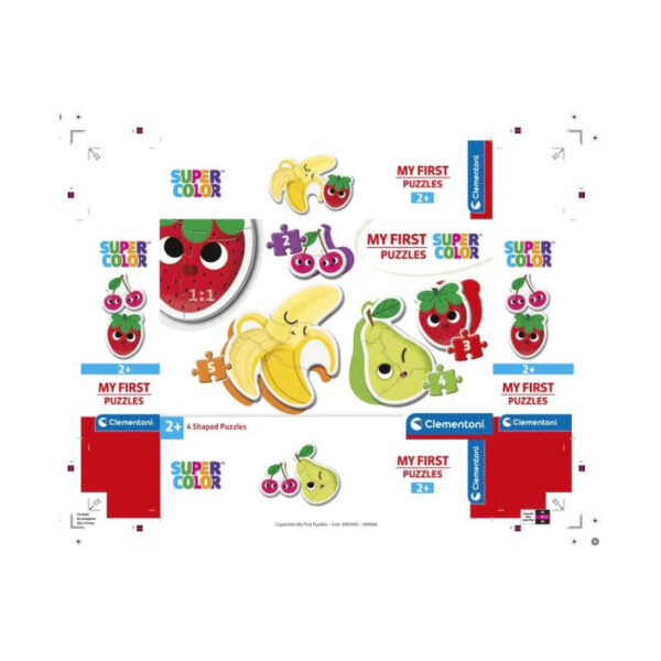 Mon premier puzzle 2 à 5 pièces fruits