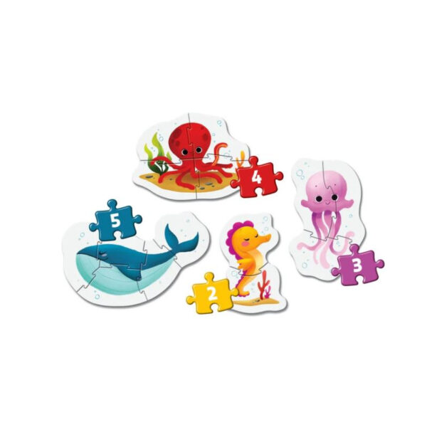 Mon premier puzzle 2 à 5 pièces vie marine