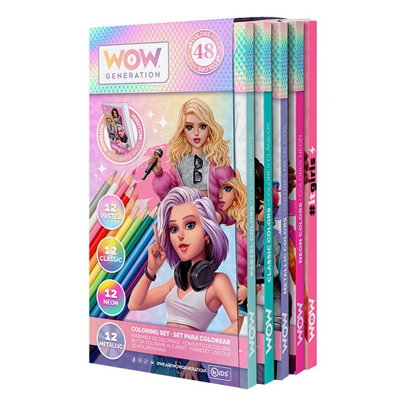 COFFRET 48 CRAYONS DE COULEUR AVEC CARNET