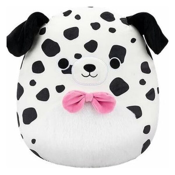 SQCR - Medium Plush (12" Squishmallows) (Dustin - White Dalmatian W/Fuzzy Belly and Bowtie)