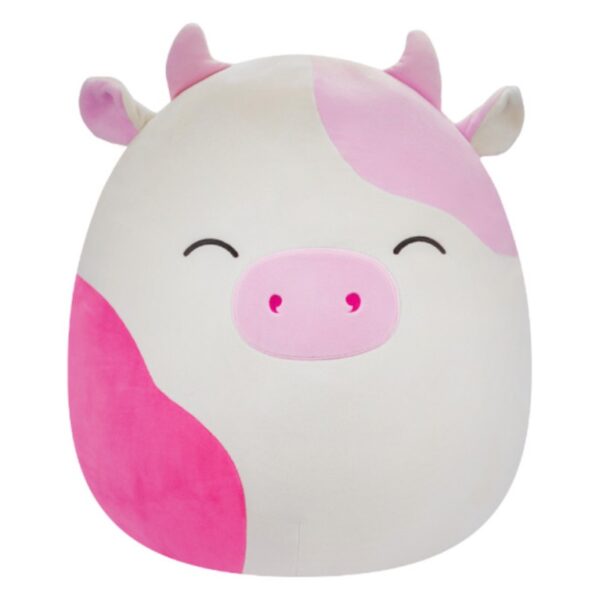 SQCR - Large Plush (16" Squishmallows) (Caedyn - Pink Spotted Cow W/Closed EYES)