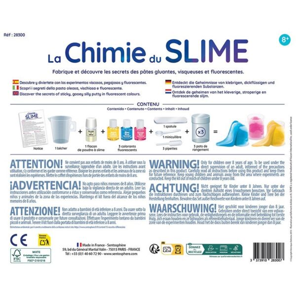 Coffret Slime Fluo Maison | Kit pour fabriquer son propre slime non-toxique | La Chimie du Slime