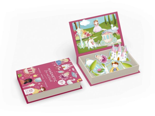 Magnetic Box – Les Princesses | Coffret Magnétique avec 30 Magnets et Livre pour Enfant dès 3 ans – Sassi Junior